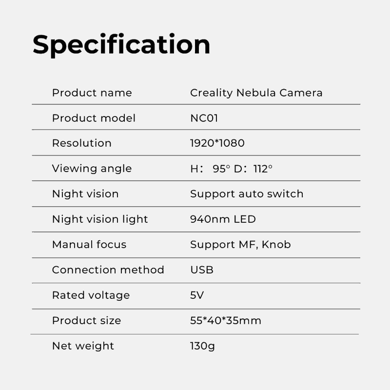 Creality Nebula Camera for 3D Printing