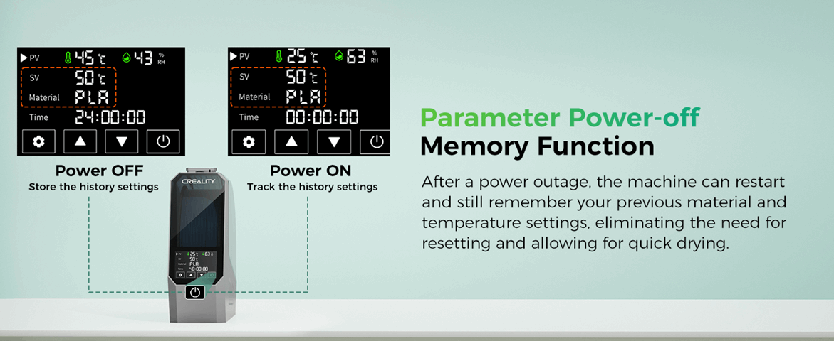 Creality Space PI Filament Dryer – Filament Drying for Quality 3D Prints