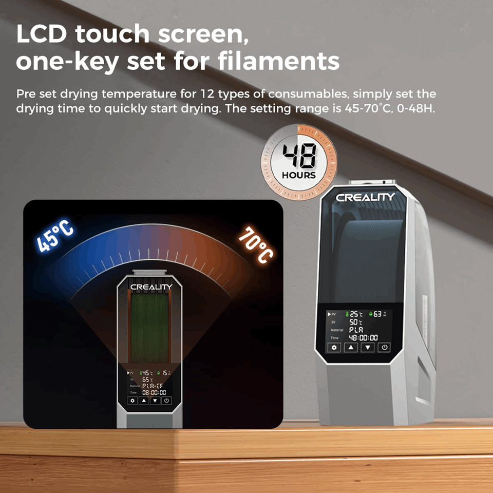 Creality Space PI Filament Dryer – Filament Drying for Quality 3D Prints