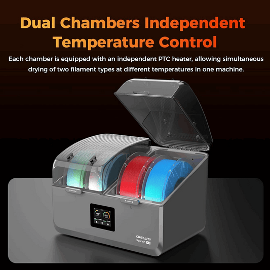 Creality Space PI X4 Filament Drying Box – Dual-Chamber 3D Printing Filament Dryer
