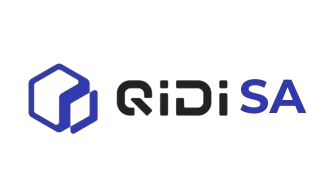 QIDI Tech South Africa Logo Black and Blue available to ZK Print an authorised QIDI SA reseller.