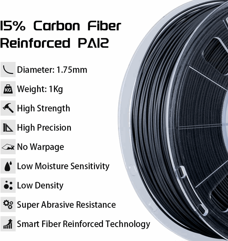 QIDI TECH PA12-CF Nylon Filament