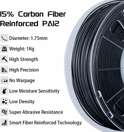 QIDI TECH PA12-CF Nylon Filament